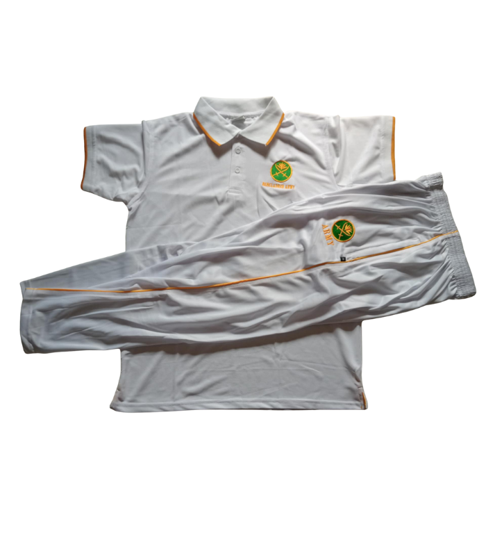 White Army T-Shirt And Trousers